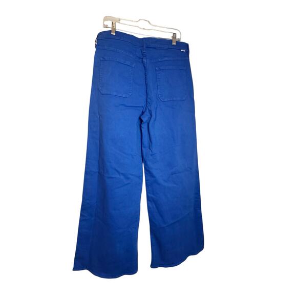 Mother High Rise Patch Pocket Wide Leg Jeans In Snorkel Blue Size 33 NWT - Picture 7 of 12